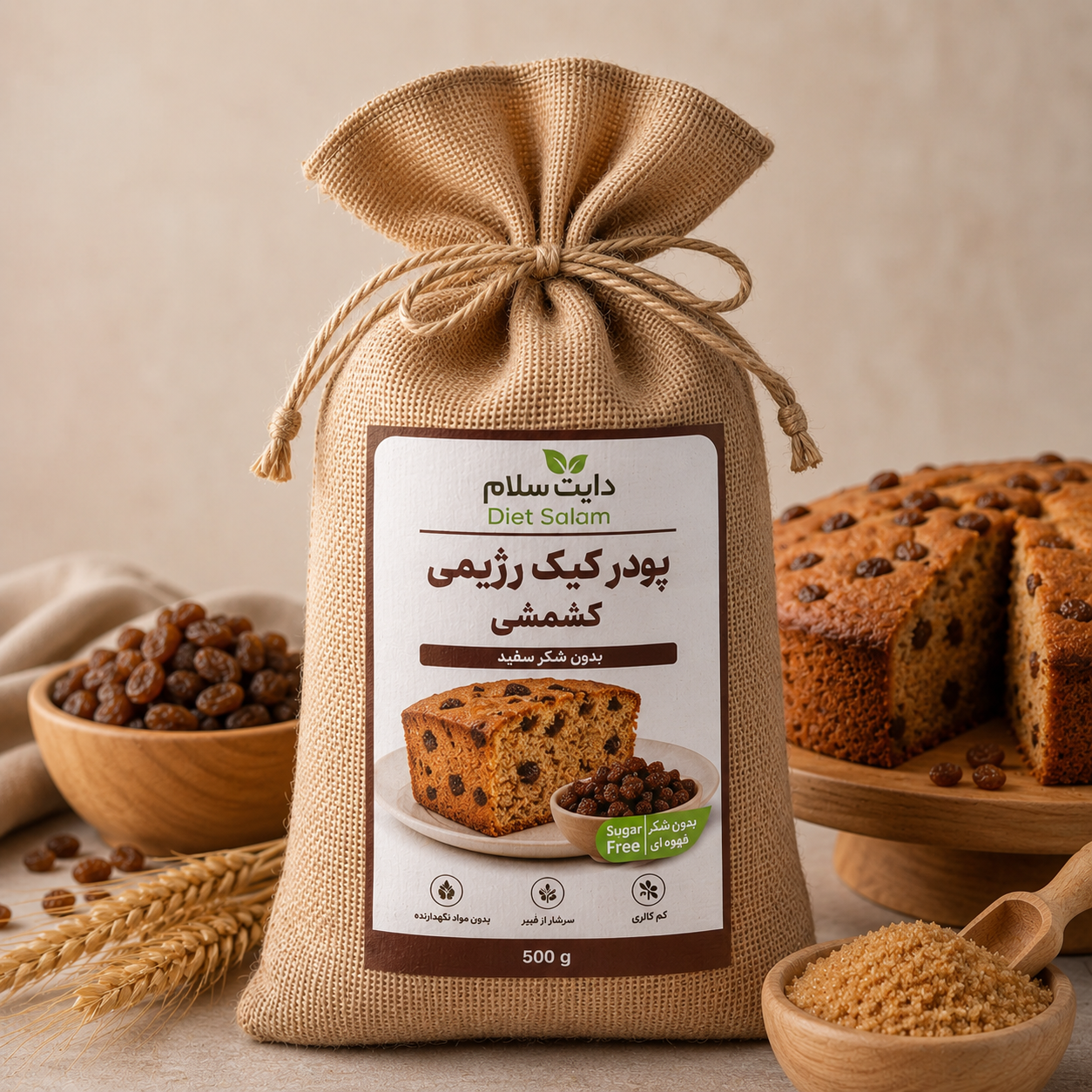 پودر کیک کشمشی